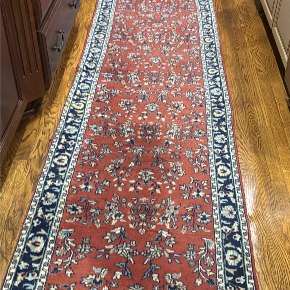 Vintage Wool Persian Runner.  10 by 3.